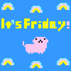 Friday Eve Pixelated Design GIF