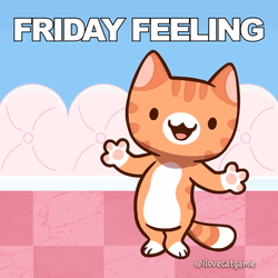 Friday Feeling Cat Dancing GIF