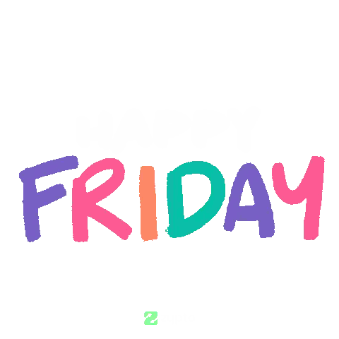 Friday In Colorful Letters Sticker