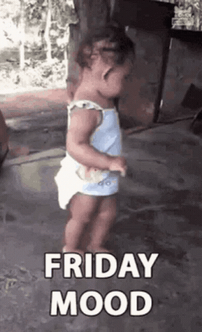 Friday Mood Little Girl Dancing GIF