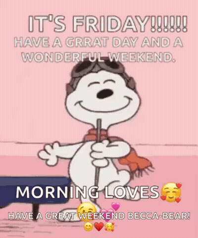 Friday Morning Weekend Wishes GIF
