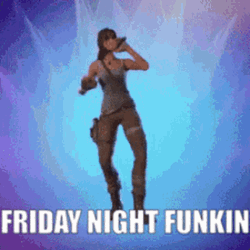 Friday Night Funkin Fornite Girl Singing GIF