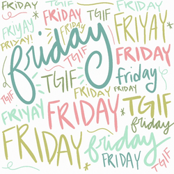Friday Vibes Doodle Text GIF