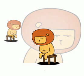 Fried Brain Lion GIF