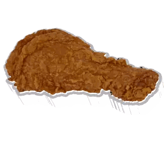 Fried Chicken On Aluminum Foil Sticker