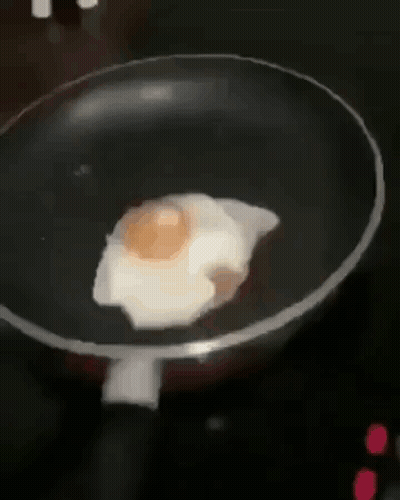 Fried Egg Cooking In Pan GIF