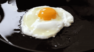Fried Egg Cooking In Skillet GIF