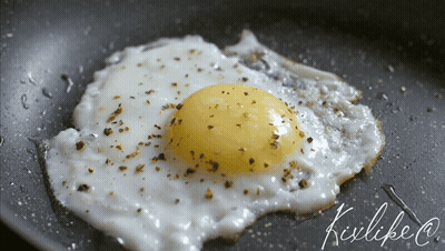 Fried Egg With Kixlife Text GIF