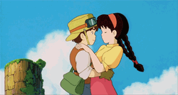 Friend Hug Castle In The Sky GIF