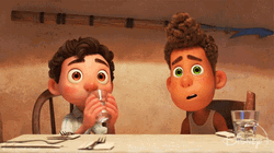 Friend Spit Water On Luca Face GIF