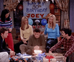 Friends 30Th Birthday Celebration Joey Tribbiani GIF