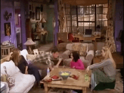 Friends Birthday Chandler Bing Table Dance GIF