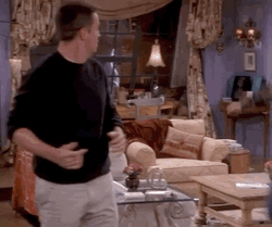 Friends Birthday Joey Body Slamming Chandler GIF