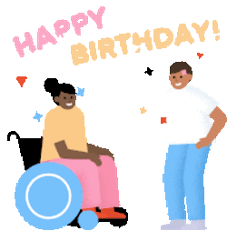 Friends Birthday Sticker GIF