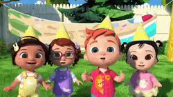 Friends Happy Birthday Yes Cheer Cocomelon GIF