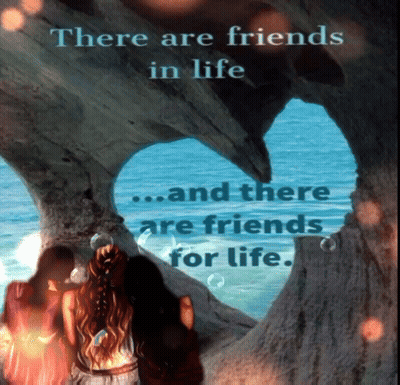 Friends In Life And Friends For Life Poster GIF