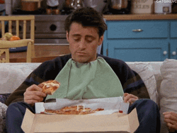Friends Joey Eating Pizza Reaction GIF