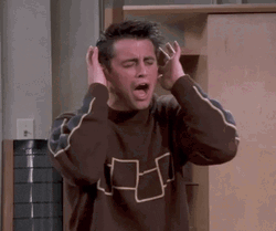 Friends Joey Tribbiani Covering His Ears