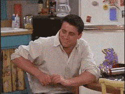 Friends Sitcom Joey Tribianni Wide Eyes Realization  GIF