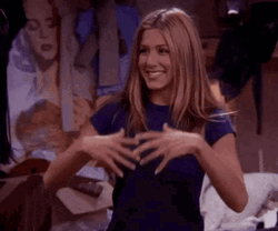 Friends Sitcom Rachel Green Tada Witness Me GIF