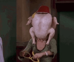 Friends Thanksgiving Episode Sunglasses Turkey GIF