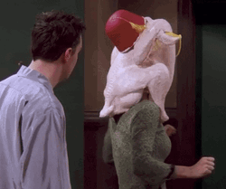 Friends Thanksgiving Turkey Head Turn GIF