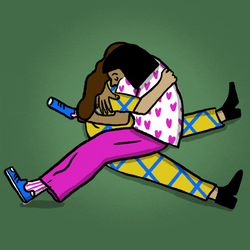 Friendship Day Girls Hug And Crying GIF