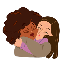 Friendship Day Girls Tight Hugging GIF