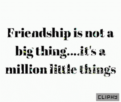 Friendship Not Big Thing GIF