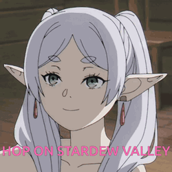 Frieren Hop On Stardew Valley GIF