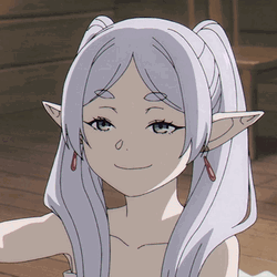 Frieren Suspicious Looking Face GIF