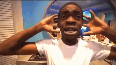 Frightened Guy Hell Nah  GIF