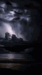 Frightening Guy Storm Surge Silhouette GIF