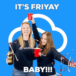 Friyay Baby Party Friends Celebration Drinks GIF
