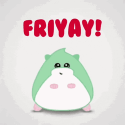 Friyay Cute Dance Animated Hamster Excited GIF