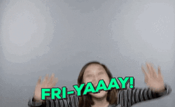 Friyay Excited Happy Jump Girl Meme GIF