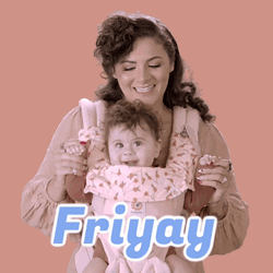 Friyay Happy Dance Baby Mother Smiling  GIF