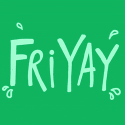 Friyay Happy Weekend Party Flashing Animated Text  GIF