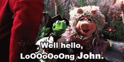 Frog And Pig Saying Well Hello Looong John GIF