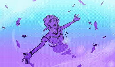 Frog And Purple Rabbit Vivichu You Make Me Smile GIF