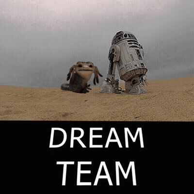 Frog And Robot Dream Team GIF
