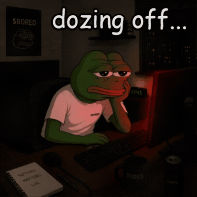 Frog Dozing Off At Desk GIF