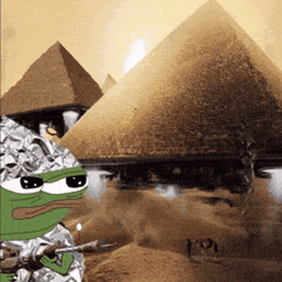 Frog Holding Gun By Desert Pyramids GIF