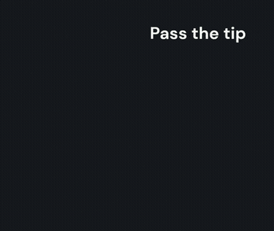 Frog Holding Money With Pass The Tip Button GIF
