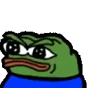 Frog In Blue Shirt Making Angry Face Sticker