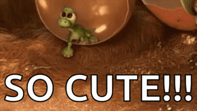 Frog In Bubble Saying So Cute GIF