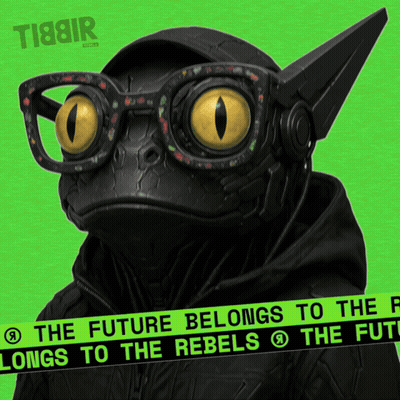 Frog In Glasses And Black Jacket Saying The Future Belongs To The Rebels GIF
