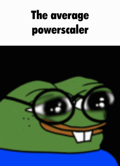 Frog In Glasses And Blue Shirt Saying The Average Powerscaler GIF