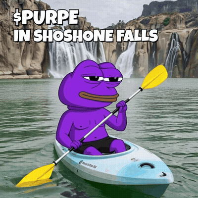 Frog In Kayak Purpe In Shoshone Falls GIF