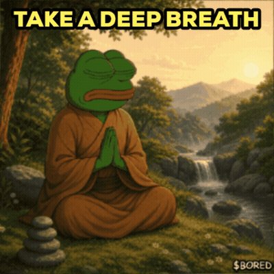 Frog In Lotus Position Take A Deep Breath GIF